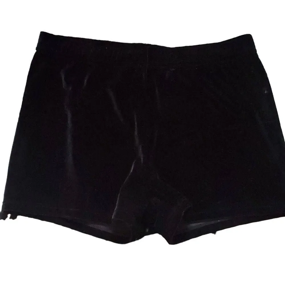 Girls Size Large Black Velvet Dance Shorts